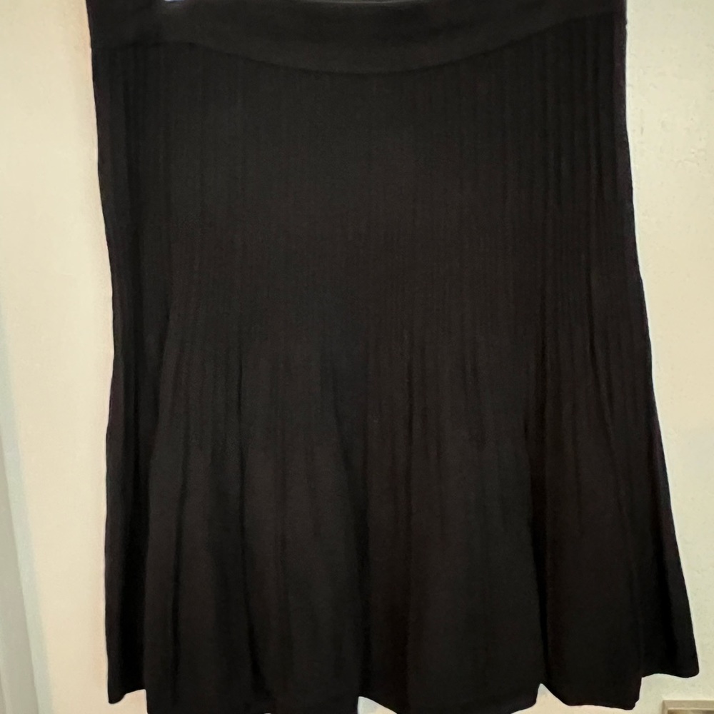 CAbi black knitted skirt. Size M. A-line, right below the knee length EUC